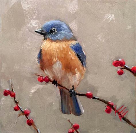 Blue bird | Bird painting acrylic, Bird drawings, Bird paintings on canvas