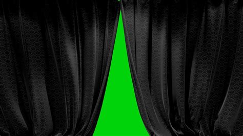 Realistic Curtain Green Screen Black Version (6 Scene Videos) Free For ...