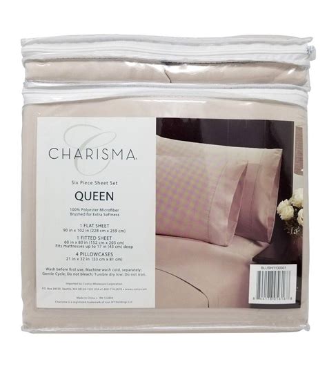 Charisma Queen 100% Polyester Microfiber 6 Piece Sheet Set - Blush - Walmart.com - Walmart.com