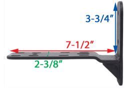 Dimensions for Rhino-Rack Batwing and Foxwing Awning Mounting Kit # RR31103 | etrailer.com