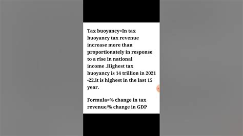 What is Tax elasticity and tax buoyancy? part 2,what is tax buoyancy ...