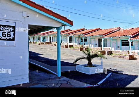 view of the historic El Rancho Motel on route 66 in Barstow California Stock Photo - Alamy