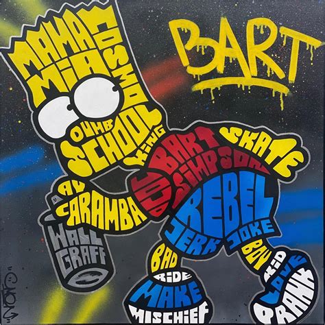 Peinture Bart Graffiti par Cmon | Carré d'artistes