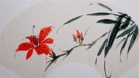 Chinese brush painting : Daylily flower - YouTube