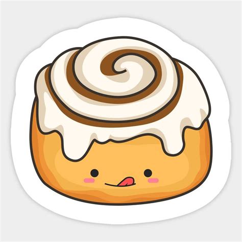 Delicious Cinnamon Roll by tee-love-co | Cinnamon rolls, Cute drawings, Scrapbook stickers printable