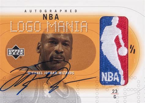 2002 Upper Deck NBA Logo Mania Patch Autograph 1/1 Michael Jordan #MJNBA Basketball - VCP Price ...