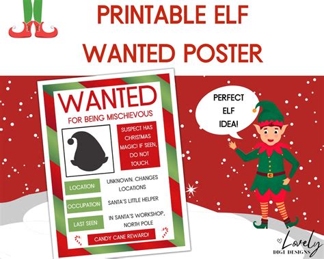 Printable Elf Wanted Poster Last Minute Elf Ideas Elf Game - Etsy UK