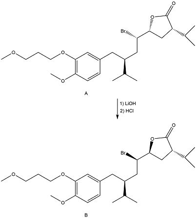 One step in the synthesis of aliskiren, a drug used to treat ...