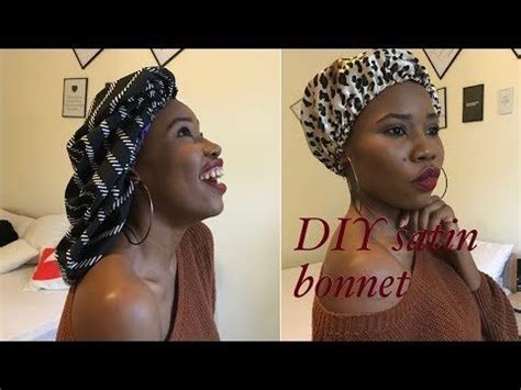 DIY: 👒 ️ HOW TO MAKE A SATIN BONNET|HAIR BONNET |VERY EASY | Hair bonnet, Satin bonnet, Bonnets