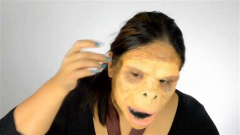 Halloween Makeup - Planet of the Apes Ape Man Tutorial - YouTube