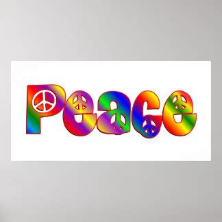 Retro 60s 70s Hippie Peace Sign Posters | Zazzle