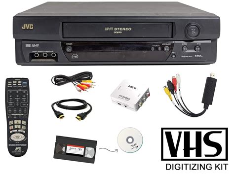 Buy JVC VCR VHS Transfer Bundle w/Remote, USB Adapter, HDMI Converter ...