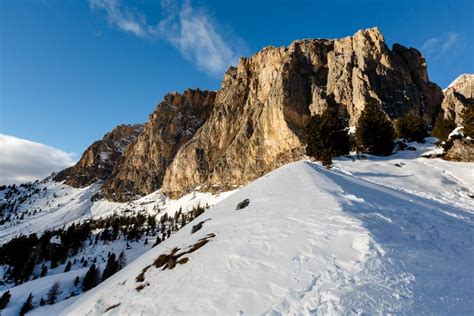 Rocky Mountains on the Skiing Resort of Colfosco Stock Image - Image of gardena, mountain: 29002139