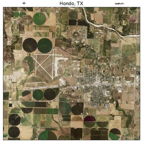 Aerial Photography Map of Hondo, TX Texas