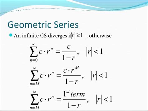 Infinite sequence and series