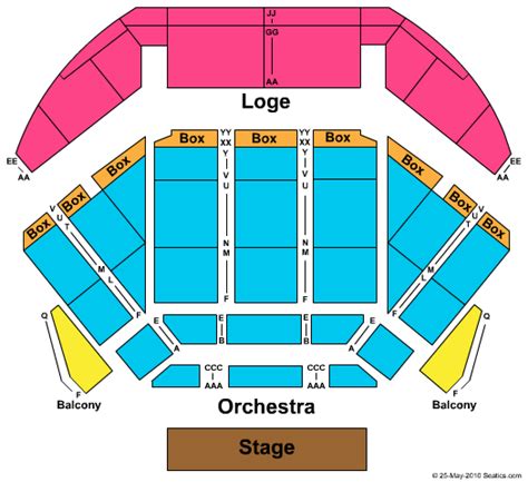 Tilles Center For The Performing Arts - Concert Hall Seating Chart ...