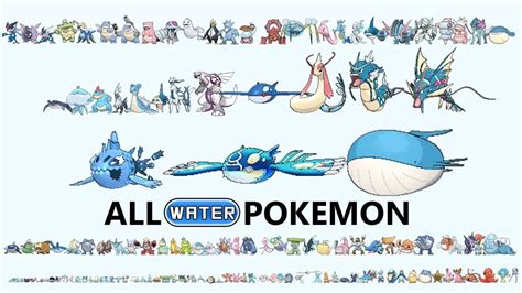 All WATER Pokemon From Smallest to Biggest 2020 - YouTube