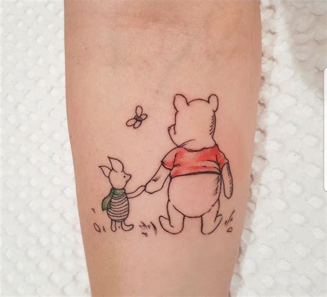 Winnie The Pooh And Piglet Holding Hands Tattoo