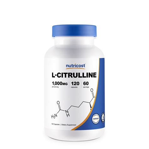 Nutricost L-Citrulline 500mg, 120 Capsules - Non-GMO & Gluten Free ...