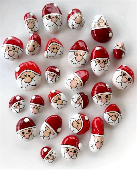 25 Christmas Rock Painting Ideas | Christmas pebble art, Diy christmas paintings, Christmas rock