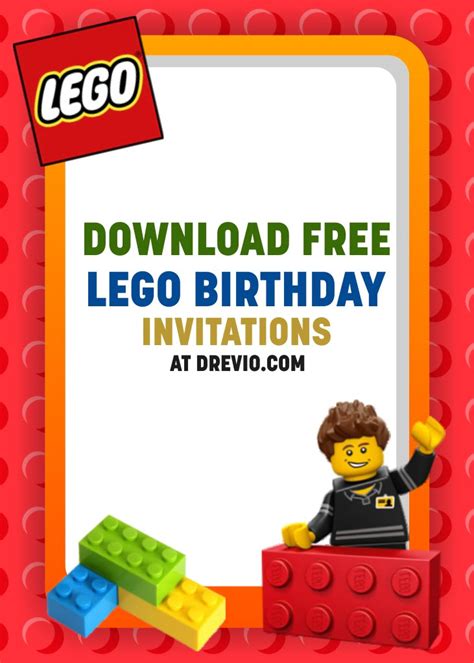 FREE Printable LEGO Birthday Invitation templates | Download Hundreds ...