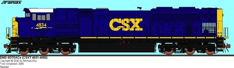 CSX 4834 (EMD SD70ACe) by NLW202080sVibes on DeviantArt