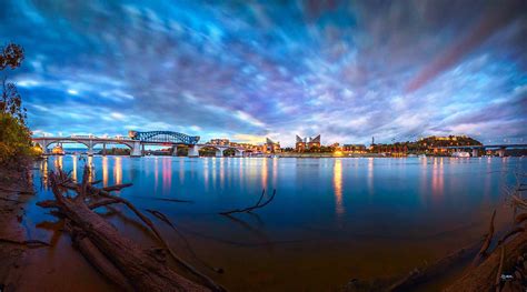 Chattanooga Riverfront At Dawn Photograph by Steven Llorca - Fine Art America