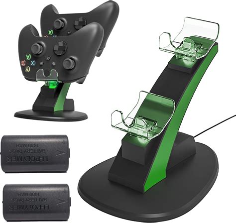 FANPL Newest Dual Charging Station for Xbox Series X/S Controller with 2 x 1400mAh Rechargeable ...