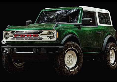 Everglades Green Ford Bronco Heritage Edition Comes to Life in Nocturnal Render - autoevolution