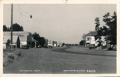 Street Scene McArthur, CA Postcard