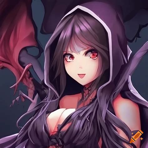 Anime sorceress with a grim reaper scythe on Craiyon