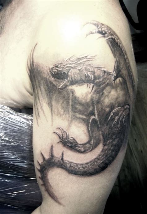 Realistic Dragon Tattoo | Realistic dragon tattoo, Dragon tattoo ...