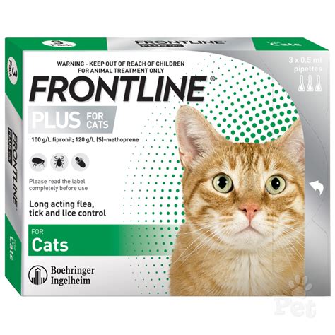 Frontline Cat 3 Pack - Cat-Flea | Worm-Topical Flea Treatments : The Pet Centre - Frontline Flea ...