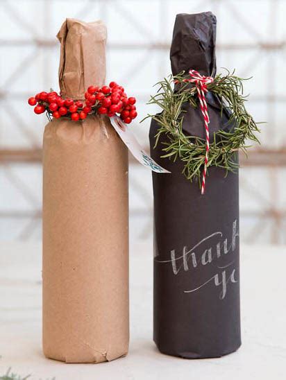 8 creative, easy ways to wrap a bottle of wine to make a holiday wine gift a little more gifty ...