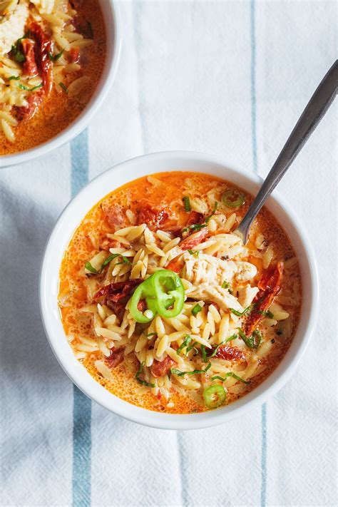 Chicken Orzo Soup Recipe with Sun-dried Tomatoes — Eatwell101