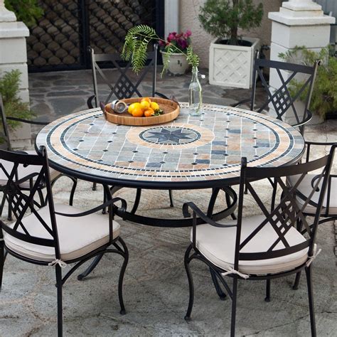 Have to have it. Palazetto Barcelona 60-in. Round Mosaic Patio Dining Set - Seats 6 $2199.99 ...