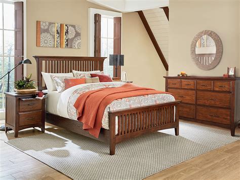 Buy INSPIRED by Bassett Modern Mission Queen Bedroom Set, Vintage Oak ...