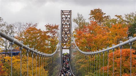 SkyBridge Michigan: Pedestrian bridge at Boyne Mountains opens with picture-perfect fall ...