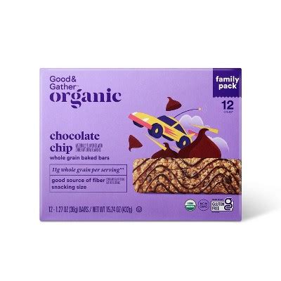 Organic Chocolate Chip Whole Grain Baked Bar - 15.24oz/12ct - Good & Gather™ : Target