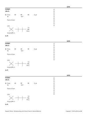 Pre-Rounding Sheet (Three Patients per Page) | AccessMedicine Network