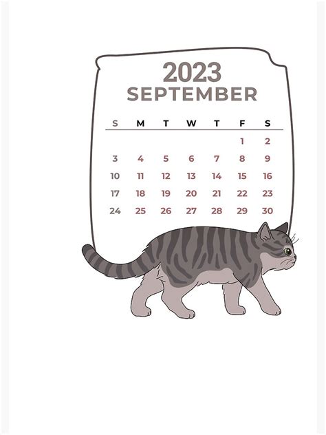 "Cute Cats Calendar 2023, September 2023 Calendar For Cat Lovers ...