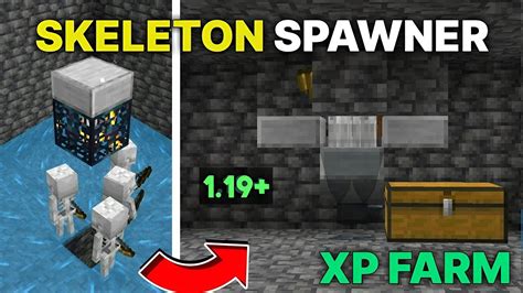 EASIEST 1.19 Zombie & Skeleton Mob Spawner XP Farm in Minecraft Bedrock & Java - YouTube