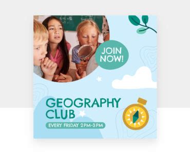 Geography ClassSocial Media Banner [PSD, AI, Vector] - BrandPacks