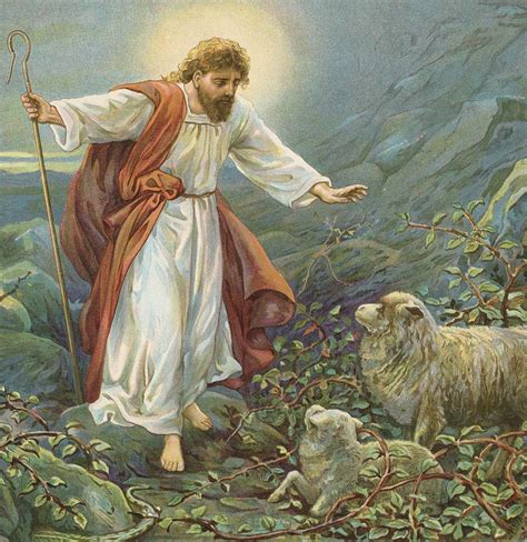 Jesus Christ The Tender Shepherd Painting