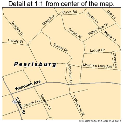 Pearisburg Virginia Street Map 5161208