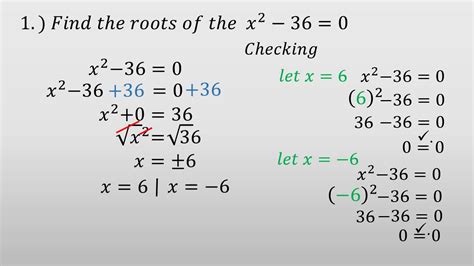 Solving Equations By Square Roots