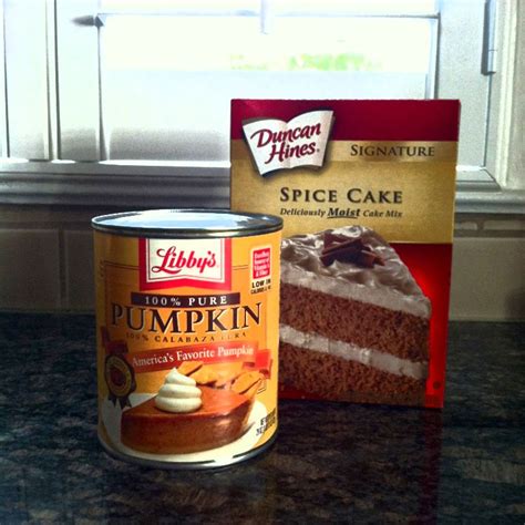 spice cake mix & can of pumpkin | Spice cake mix, Cake mix, Moist cakes