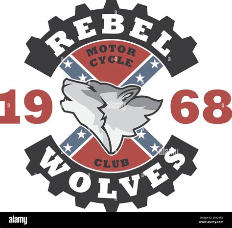 Biker's artwork 'Rebel wolves' for t- shirt, poster Stock Vector Image ...