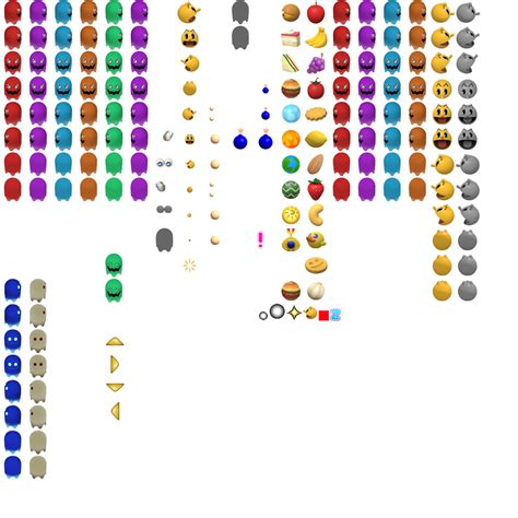 The Spriters Resource - Full Sheet View - Pac-Man Championship Edition DX+ - Ghostly Adventures