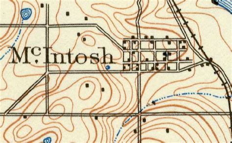 Map of McIntosh, 1938, Florida